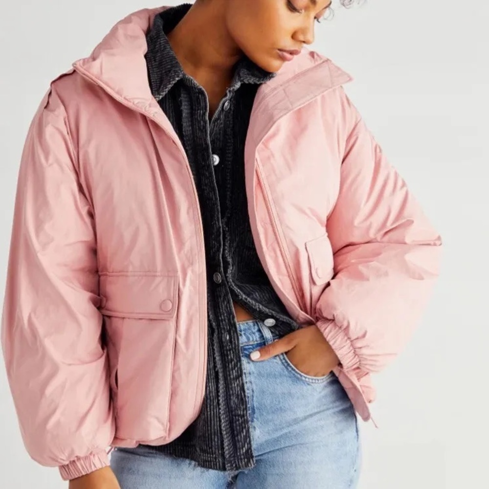 We the Free Duvet bomber jacket in Faded Rose size XL.  EUC